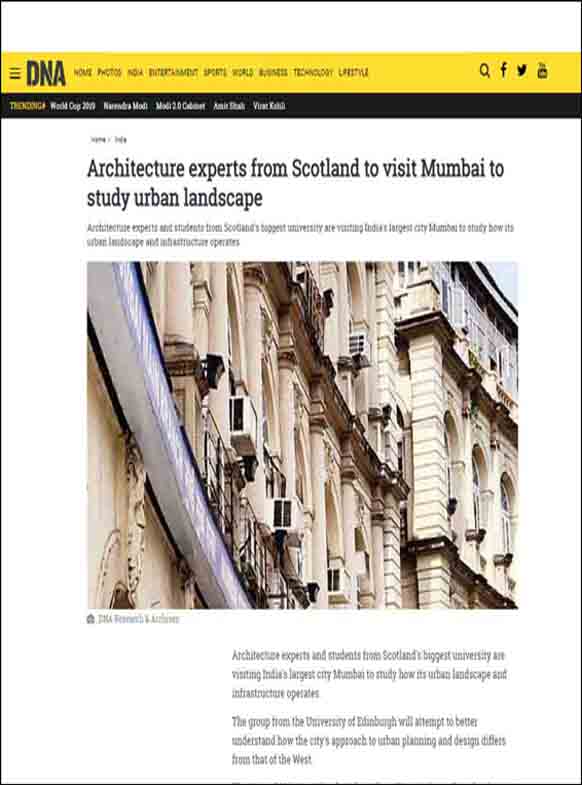 Architecture Experts from Scotland to visit Mumbai to study Urban landscape, DNA India